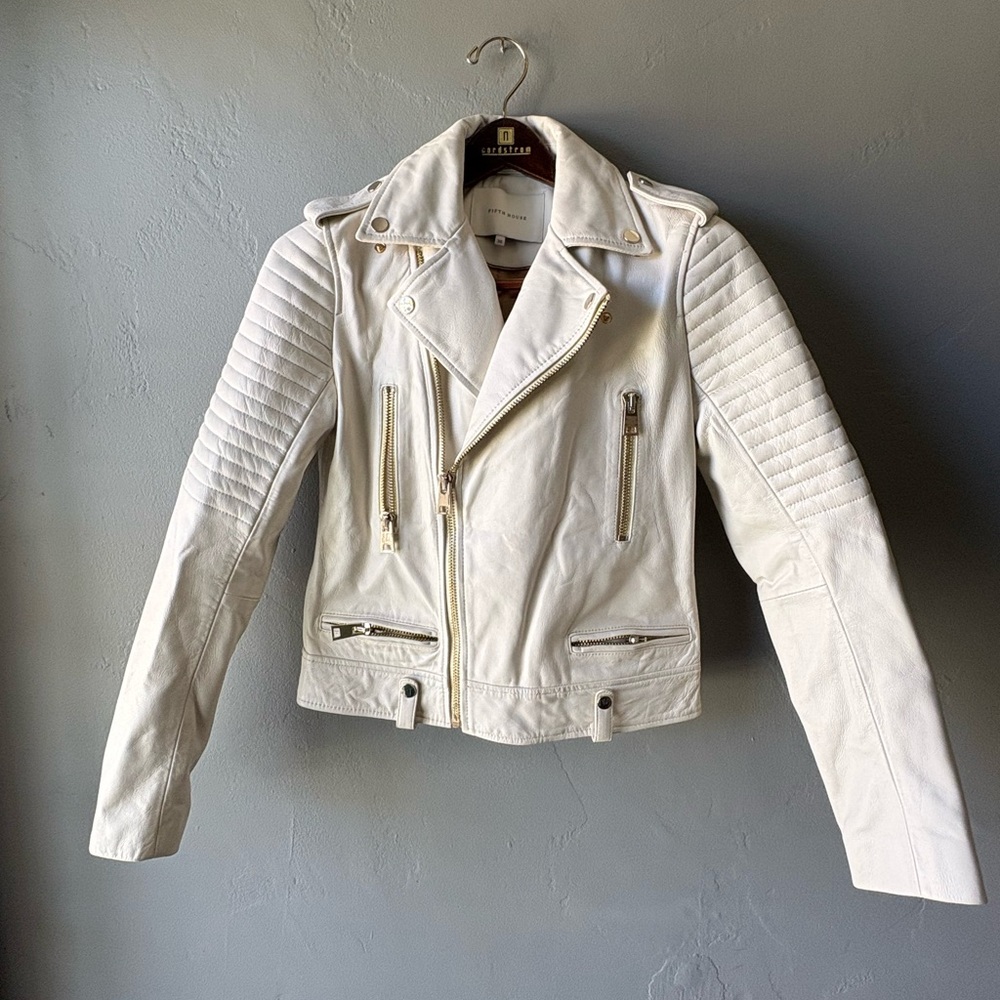 Fifth House Biker Lambskin Jacket ~ Size 36